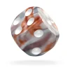 Dé 16 mm marbré argent et cuivre Oakie Doakie D6