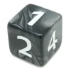 Dé 25 mm noir nacré de 1 à 6 noir pour jeux