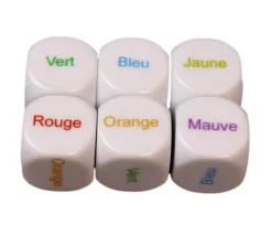Dé MOTS 6 couleurs