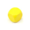 Dé neutre jaune 16 mm en bois sans marquage hêtre à l'unité