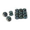 Dé noir ciel étoilé 16 mm chessex points bleus