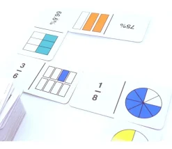 Dominos fractions arc en ciel jeu