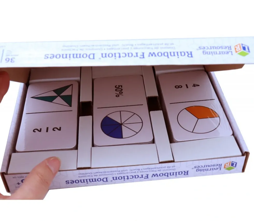 Dominos fractions arc en ciel jeu