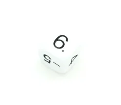 Dé -1 -3 -5 2 4 6 pair positif et impair négatif en 22 mm