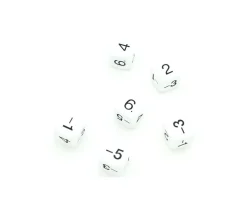 Dé -1 -3 -5 2 4 6 pair positif et impair négatif en 22 mm