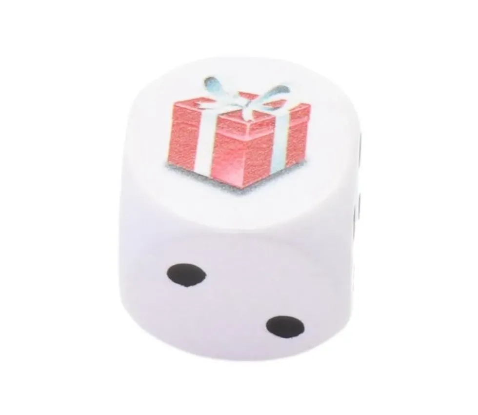 Dé paquet cadeau 2 cm en bois