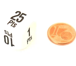 Dé points gagnants 16 mm +1 à +25