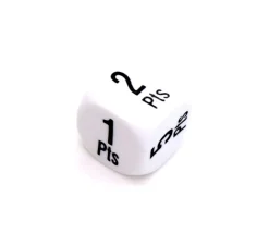Dé points gagnants 16 mm 1 2 5 10 25 pts