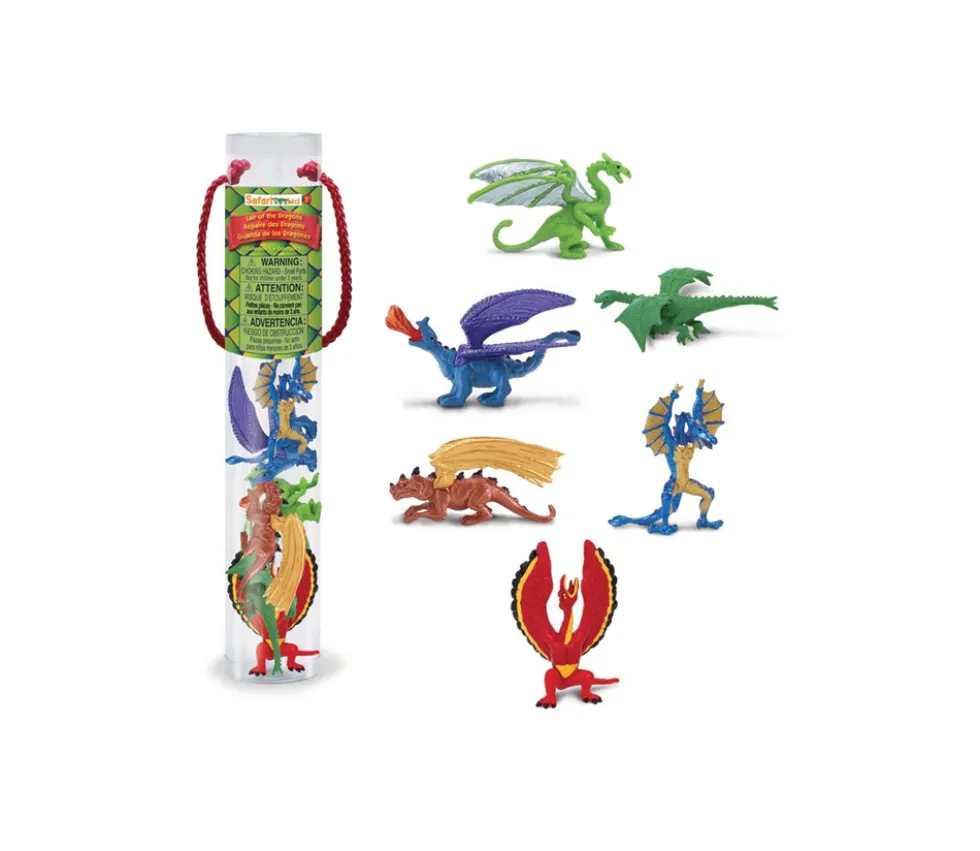 Dragons : 6 figurines dragons d'environ 6 cm
