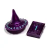 2 dés chapeau D20 et grimoire D2 violet - Polyhero wizard