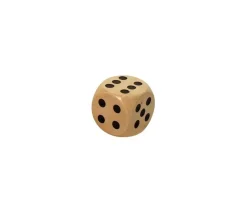 5 Dés en bois 3 cm de 1 à 6 pour jeu de société yam géant