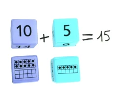 16 dés géants 4.5 cm découverte numération