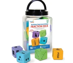 16 dés géants 4.5 cm Fractions