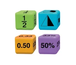 16 dés géants 4.5 cm équivalence nombres décimaux