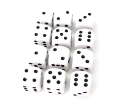 12 Dés à jouer 18 mm classique points 1 à 6 jeux de société