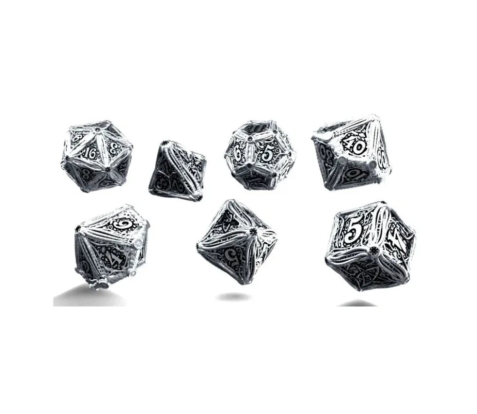 7 dés métal multi-faces Call of Cthulhu - COC