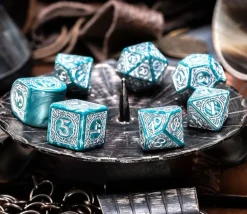 7 dés multi-faces Viking Modern : Mjolnir - QWorkshop