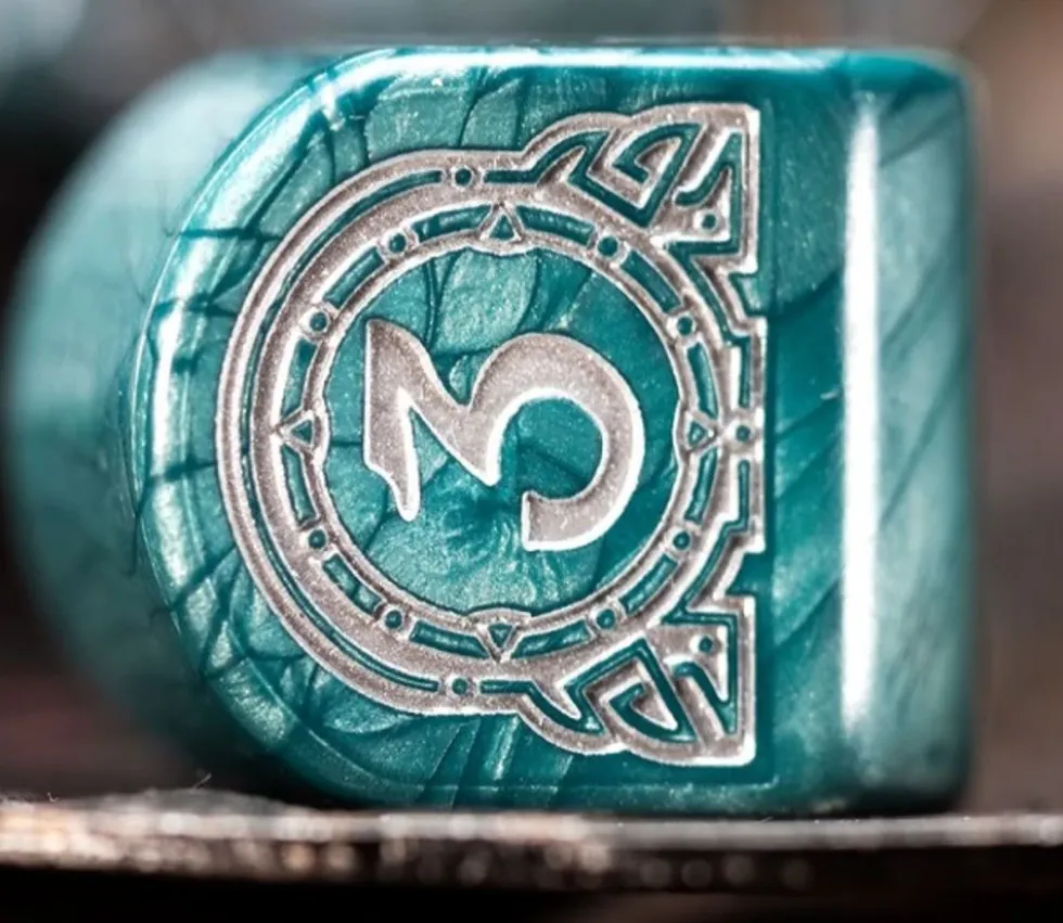 7 dés multi-faces Viking Modern : Mjolnir - QWorkshop