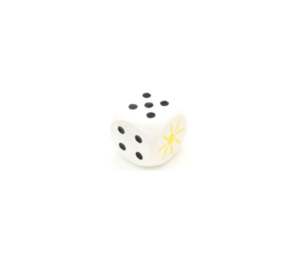 Dé Soleil 23456 en bois 16 mm - Bords arrondis