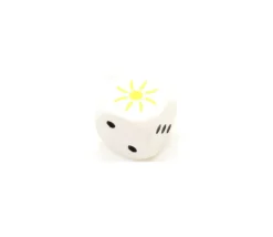 Dé Soleil 23456 en bois 16 mm - Bords arrondis
