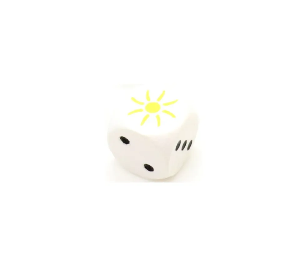 Dé Soleil 23456 en bois 16 mm - Bords arrondis