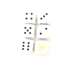 Dé Soleil 23456 en bois 16 mm - Bords arrondis