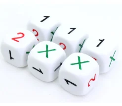 Dé spécial faces 1 1 1 2 X X loterie