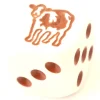 Dé spécial vache marron 23456 taille 16 mm
