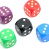 5 Dés yams en bois 16 mm points 1 à 6 pour jeu de société