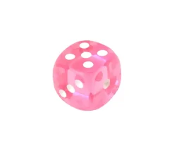 Dé translucide ROSE 16 mm