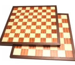 Echiquier / damier en bois marqueté plateau 42 cm