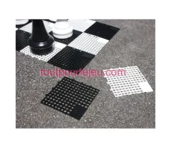 Echiquier ou damier géant jardin case 15,5 cm plateau échecs