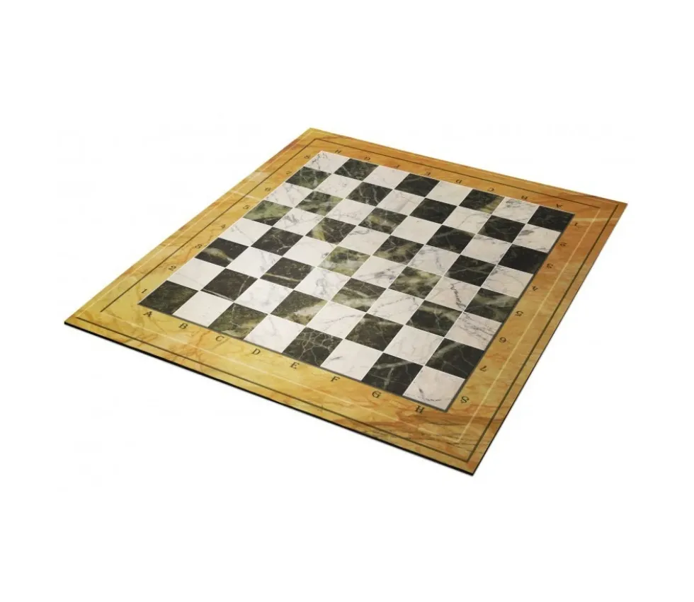 Echiquier tapis de jeu enroulable marbré 50x50 cm