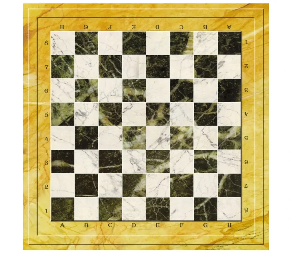 Echiquier tapis de jeu enroulable marbré 50x50 cm