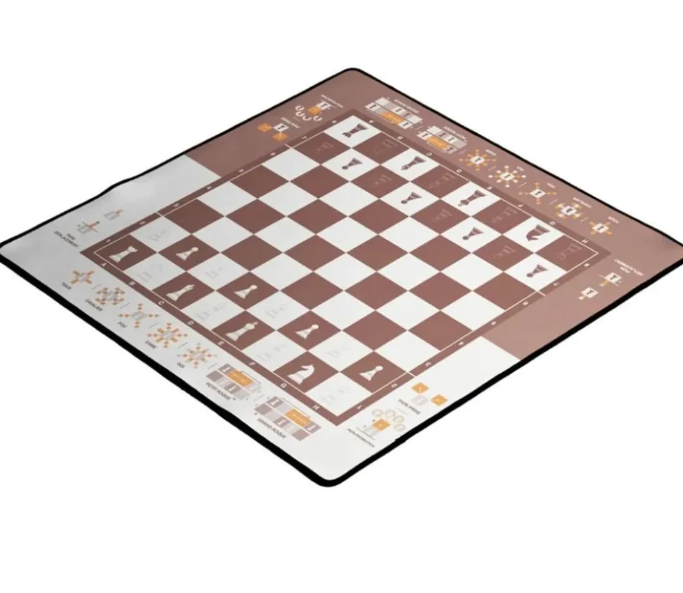 Echiquier tapis de jeu enroulable pédagogique 40x40 cm