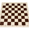 Echiquier tapis de jeu roulable 43x43 cm échec marron/blanc