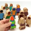 Enfant en bois 80 x 42 x 25 mm garçon personnage jeu