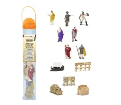 Epoque romaine : set 12 figurines Rome Antique avec tube de rangement