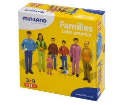 Famille sud américaine : 8 personnages figurines du monde grand modèle