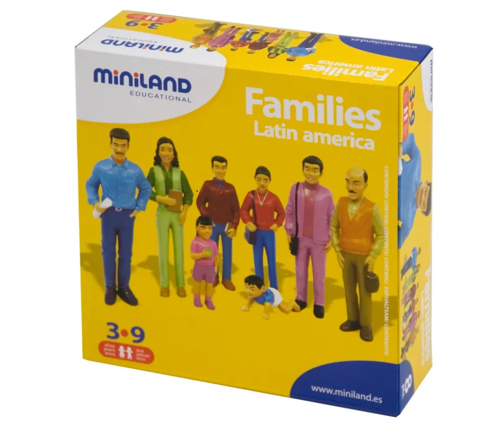 Famille sud américaine : 8 personnages figurines du monde grand modèle