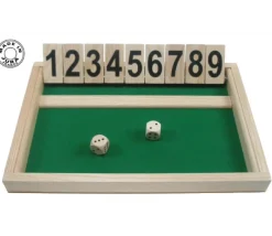 Fermez la boite jeu en bois 26.5 cm shut the box - Fabriqué en France