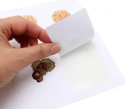 Feuille A4 avec 5 mini cartes à jouer blanches prédécoupées à imprimer 43,5 x 67,5 mm