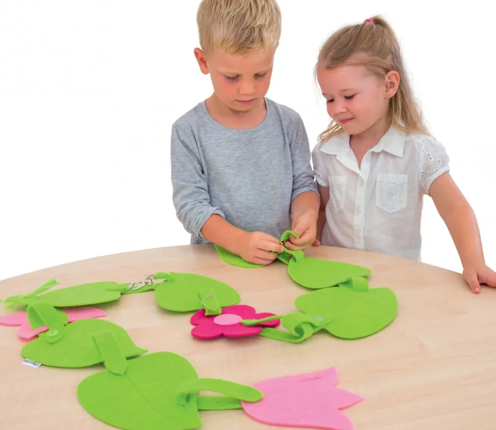 Feuilles et fleurs - 6 types d'attache Montessori laçage