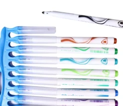 12 Feutres effaçables pour ardoise ou tableau blanc - 12 couleurs