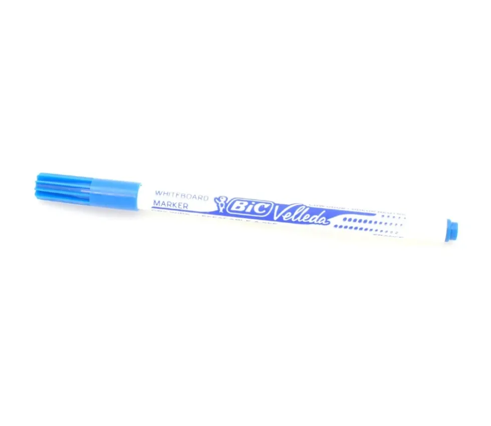 Feutre Velleda Bic bleu effaçable pour tableau blanc ou ardoise pointe fine