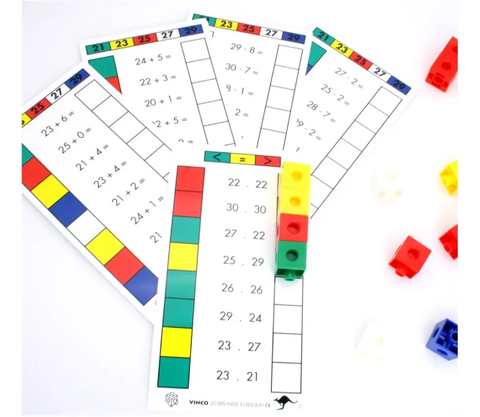 Fiches activité : calcul autonomie avec cubes contrôle