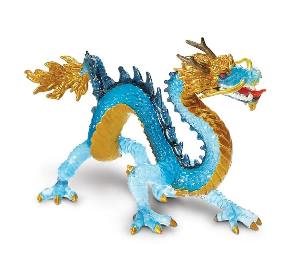 Figurine dragon bleu Krystal 20.5 x 10.6 x 8.3 cm