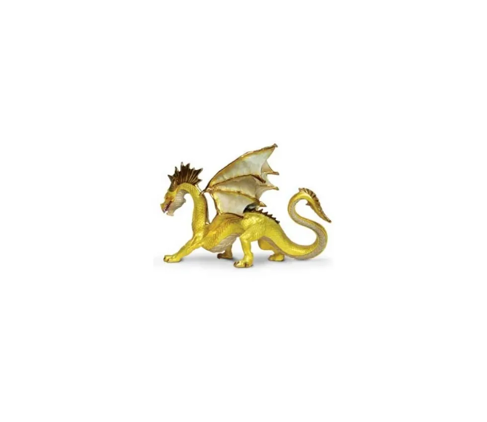 Figurine dragon doré 17 x 11 x 10,7 cm