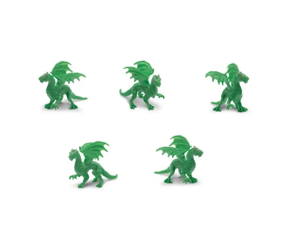 Figurine mini mini dragon vert forêt 28 x 15 x 25 mm