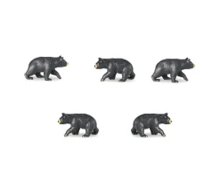 Figurine mini mini ours noir 30 x 15 x 10mm
